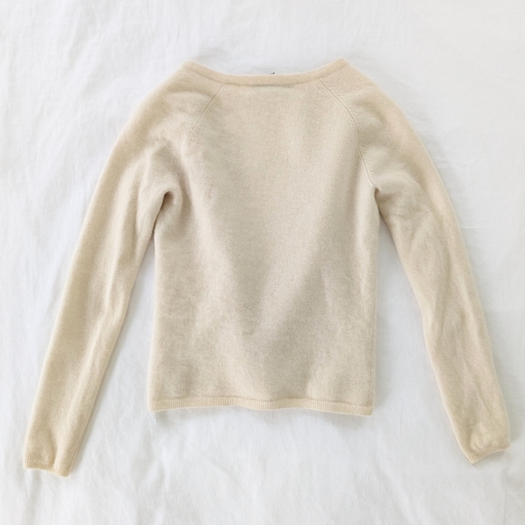 McDuff Ivory Cashmere Cardigan with Pearl Buttons in XS - Picture 3 of 8